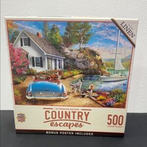 MasterPieces Country Escapes Afternoon Escape 500 pc jigsaw puzzle SALE🔴3/$25!